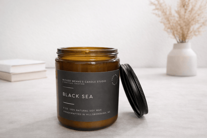 Wicked Weave’s Candle Studio Wicked Weave’s Candle Studio - Black Sea Soy Wax Candle (4 Size Options): 2.4 oz Wax Melts