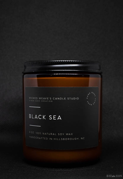Wicked Weave’s Candle Studio Wicked Weave’s Candle Studio - Black Sea Soy Wax Candle (4 Size Options): 2.4 oz Wax Melts