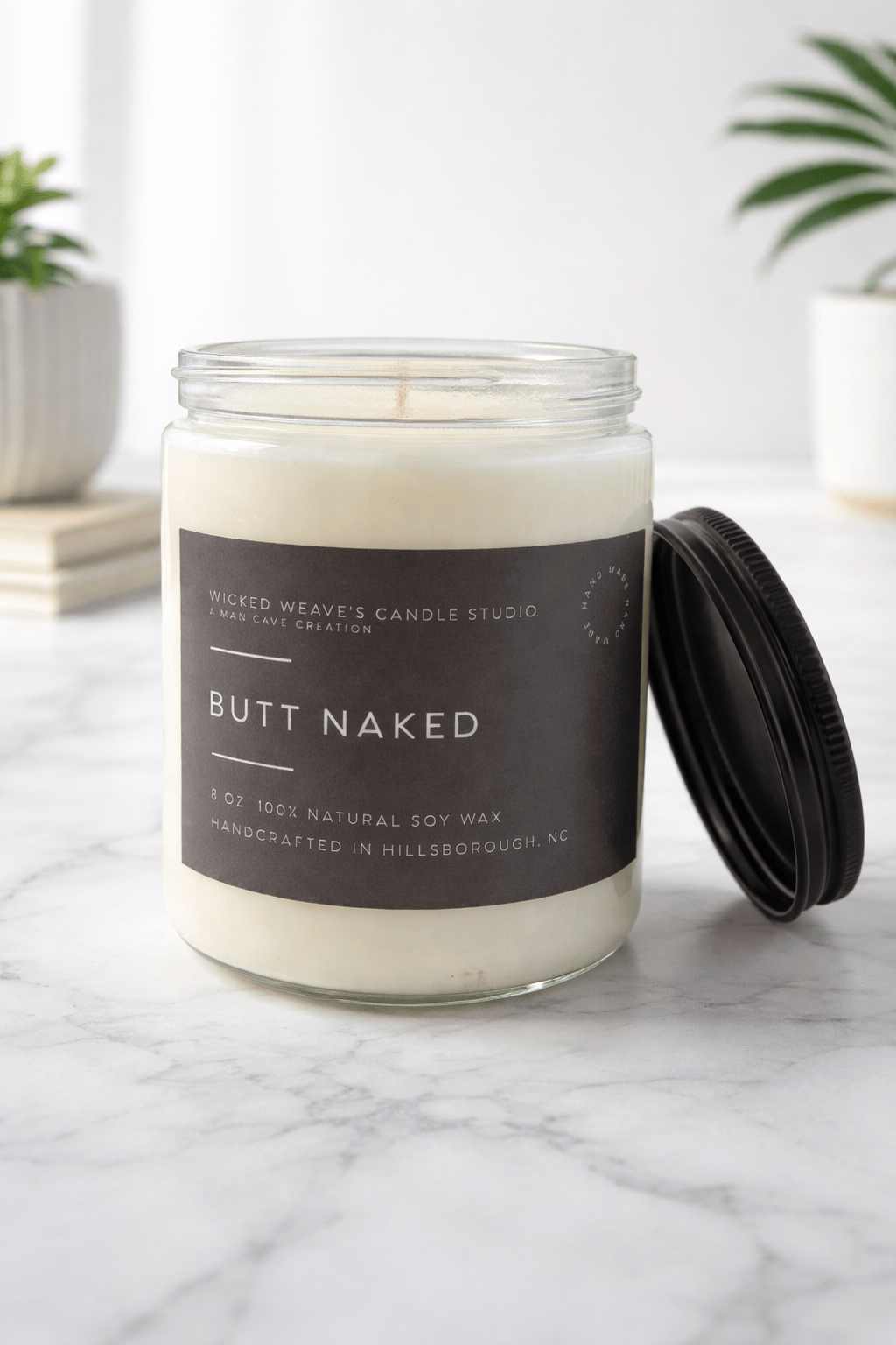 Wicked Weave’s Candle Studio Wicked Weave’s Candle Studio - Butt Naked Soy Wax Candle (4 Size Options): 2.4 oz Wax Melts