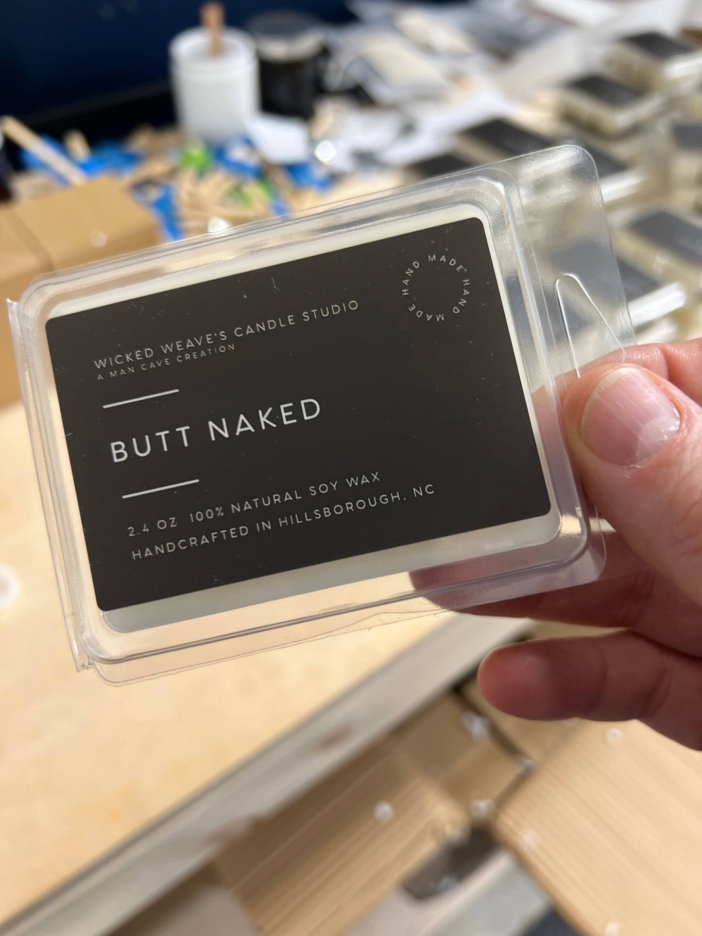 Wicked Weave’s Candle Studio Wicked Weave’s Candle Studio - Butt Naked Soy Wax Candle (4 Size Options): 2.4 oz Wax Melts