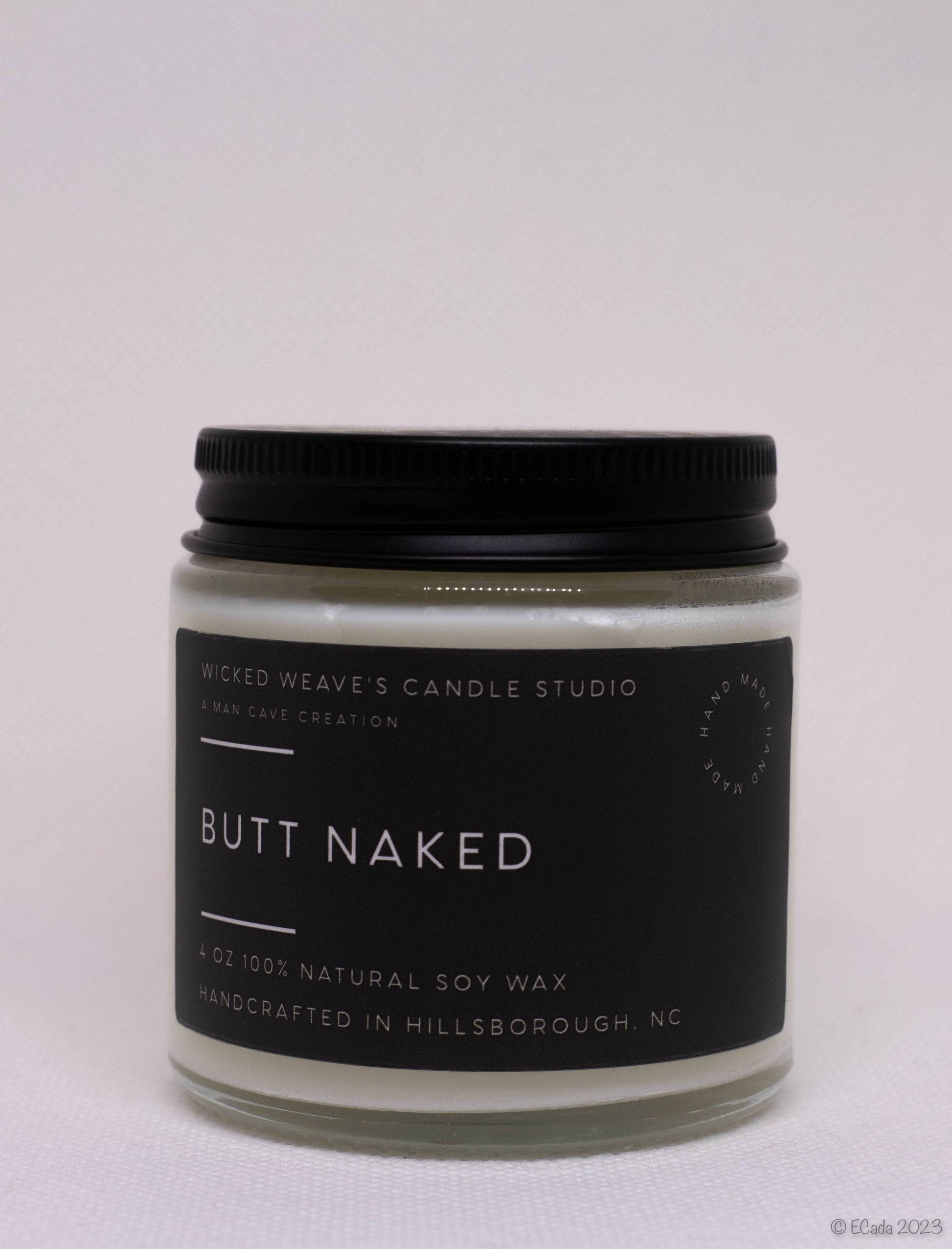 Wicked Weave’s Candle Studio Wicked Weave’s Candle Studio - Butt Naked Soy Wax Candle (4 Size Options): 2.4 oz Wax Melts