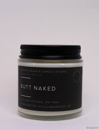 Wicked Weave’s Candle Studio Wicked Weave’s Candle Studio - Butt Naked Soy Wax Candle (4 Size Options): 2.4 oz Wax Melts