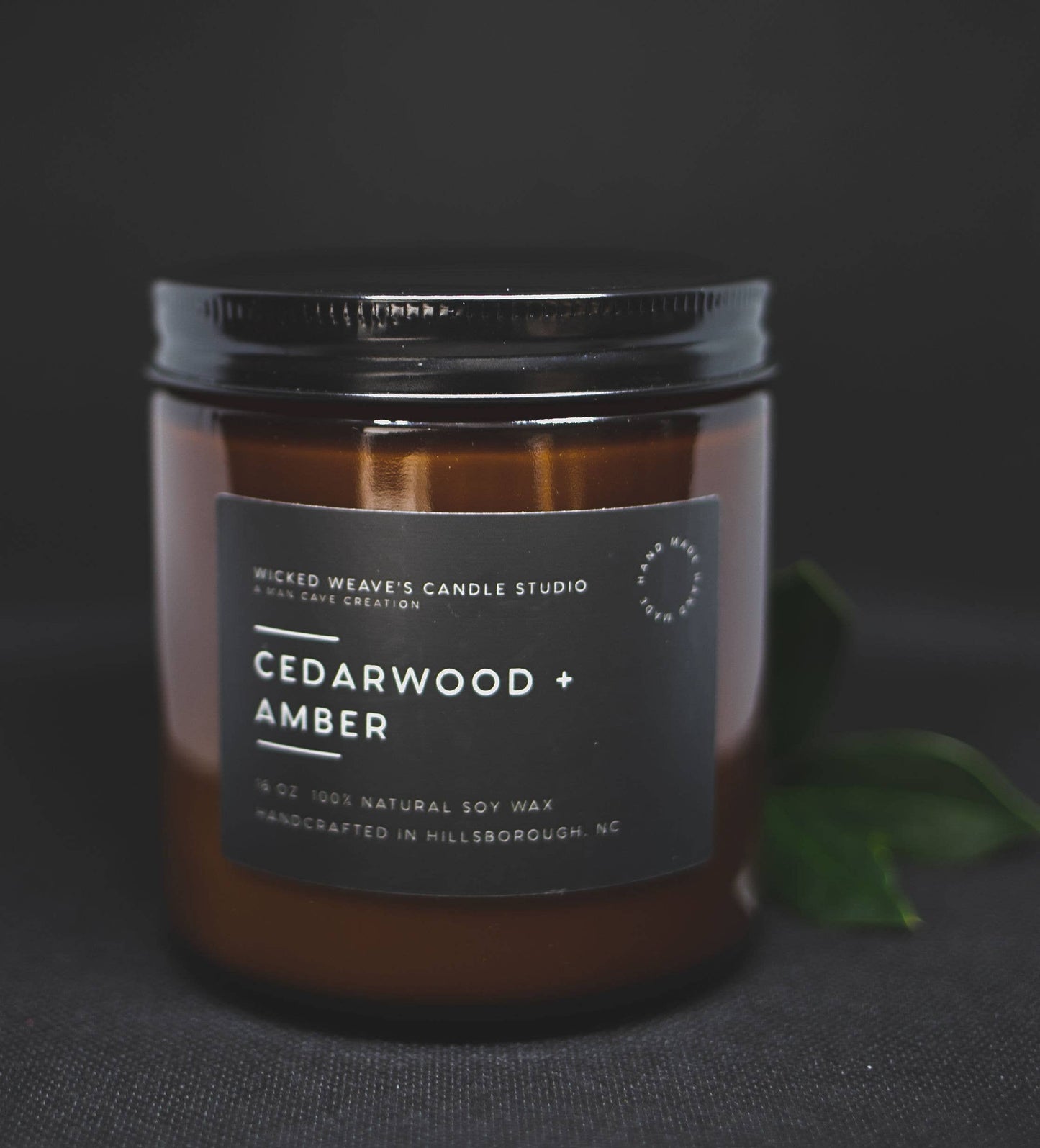 Wicked Weave’s Candle Studio Wicked Weave’s Candle Studio - Cedarwood & Amber Soy Wax Candle (4 options): 2.4 oz Wax Melts