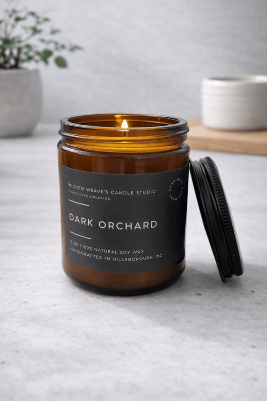Wicked Weave’s Candle Studio Wicked Weave’s Candle Studio - Dark Orchard  Soy Wax Candle (4 Size Options): 2.4 oz Wax Melts