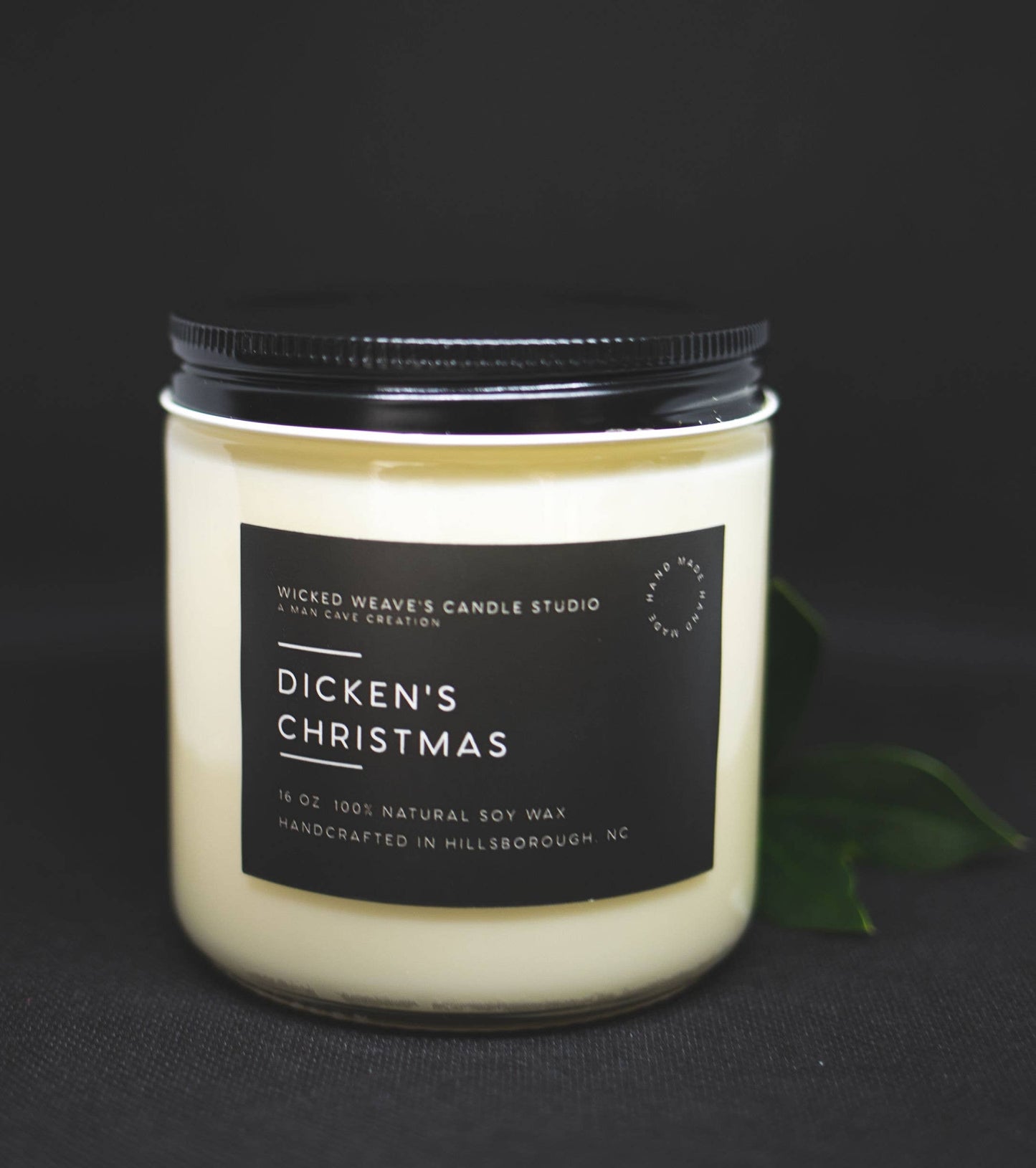 Wicked Weave’s Candle Studio Wicked Weave’s Candle Studio - Dicken's Christmas Soy Wax Candle (4 Size Options): 8 oz Jar Candle