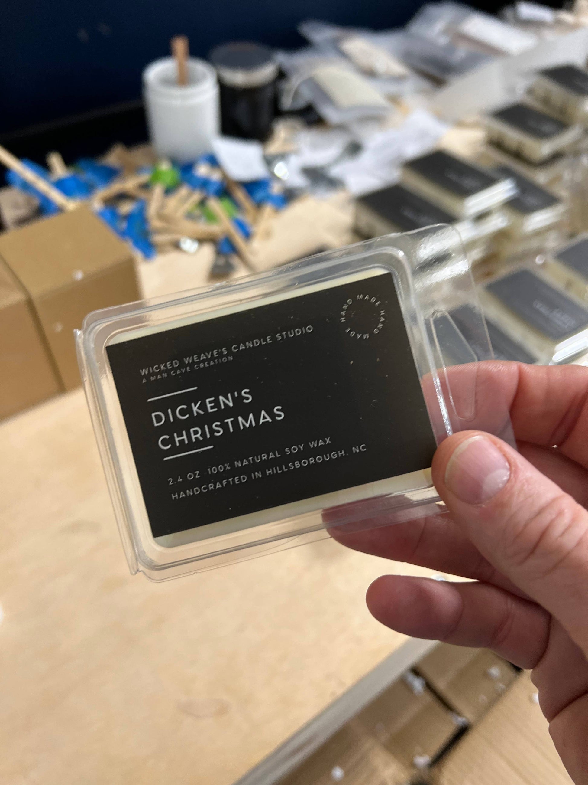 Wicked Weave’s Candle Studio Wicked Weave’s Candle Studio - Dicken's Christmas Soy Wax Candle (4 Size Options): 8 oz Jar Candle