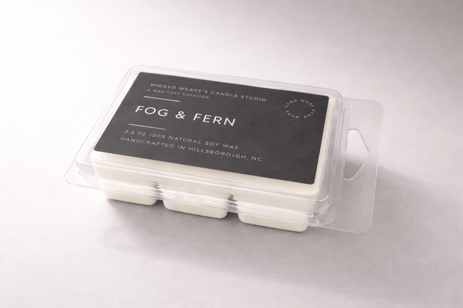 Wicked Weave’s Candle Studio Wicked Weave’s Candle Studio - Fog and Fern Soy Wax Candle (4 Size Options): 8 oz Jar Candle