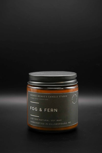 Wicked Weave’s Candle Studio Wicked Weave’s Candle Studio - Fog and Fern Soy Wax Candle (4 Size Options): 8 oz Jar Candle