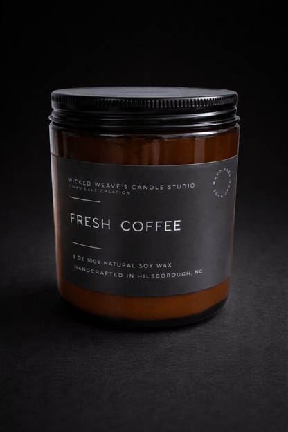 Wicked Weave’s Candle Studio Wicked Weave’s Candle Studio - Fresh Coffee Soy Wax Candle (4 Size Options): 8 oz Candle