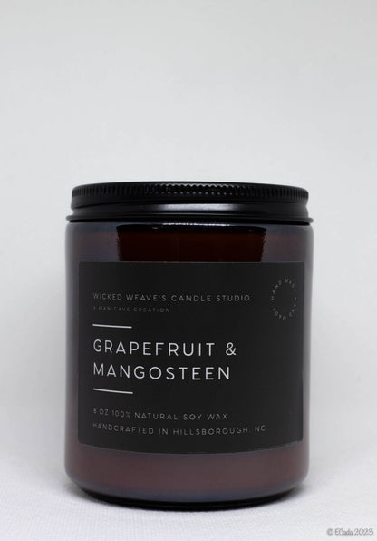 Wicked Weave’s Candle Studio Wicked Weave’s Candle Studio - Grapefruit & Mangosteen Soy Wax Candle (4 size options): 2.4 oz Wax Melt