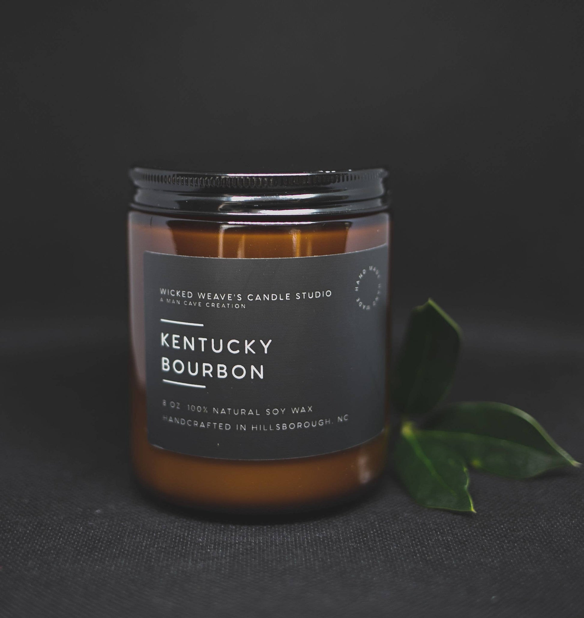 Wicked Weave’s Candle Studio Wicked Weave’s Candle Studio - Kentucky Bourbon Soy Wax Candle (4 Size options): 2.4 oz Wax Melts