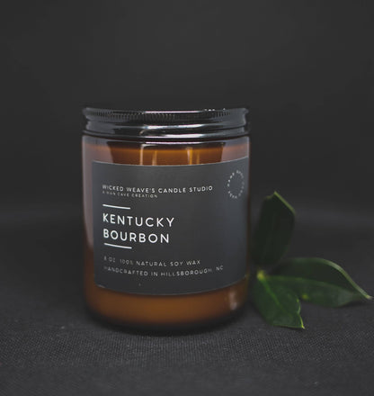 Wicked Weave’s Candle Studio Wicked Weave’s Candle Studio - Kentucky Bourbon Soy Wax Candle (4 Size options): 2.4 oz Wax Melts