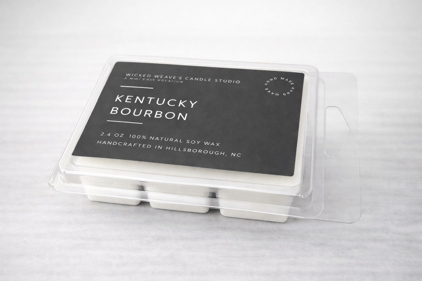 Wicked Weave’s Candle Studio Wicked Weave’s Candle Studio - Kentucky Bourbon Soy Wax Candle (4 Size options): 2.4 oz Wax Melts