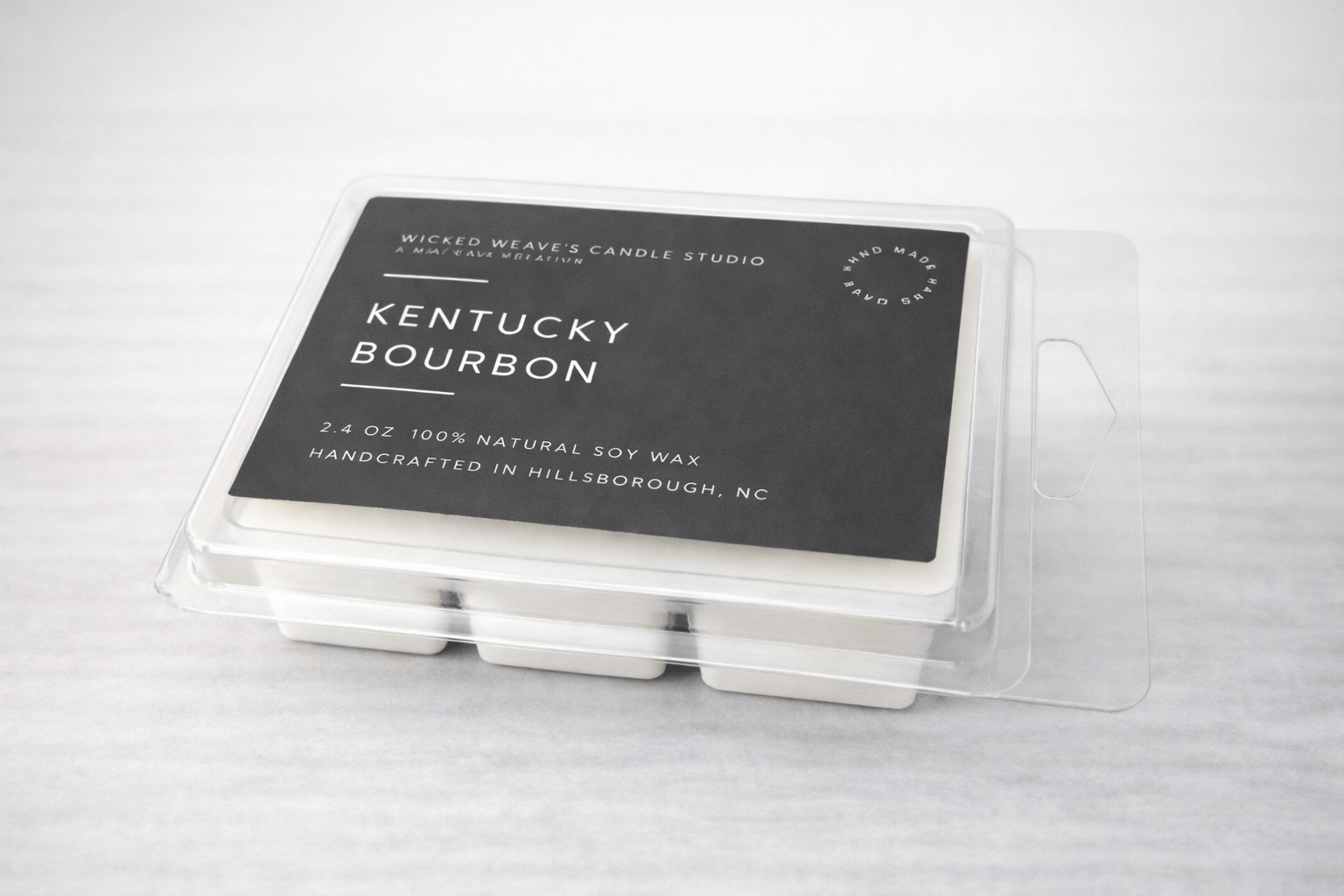 Wicked Weave’s Candle Studio Wicked Weave’s Candle Studio - Kentucky Bourbon Soy Wax Candle (4 Size options): 2.4 oz Wax Melts