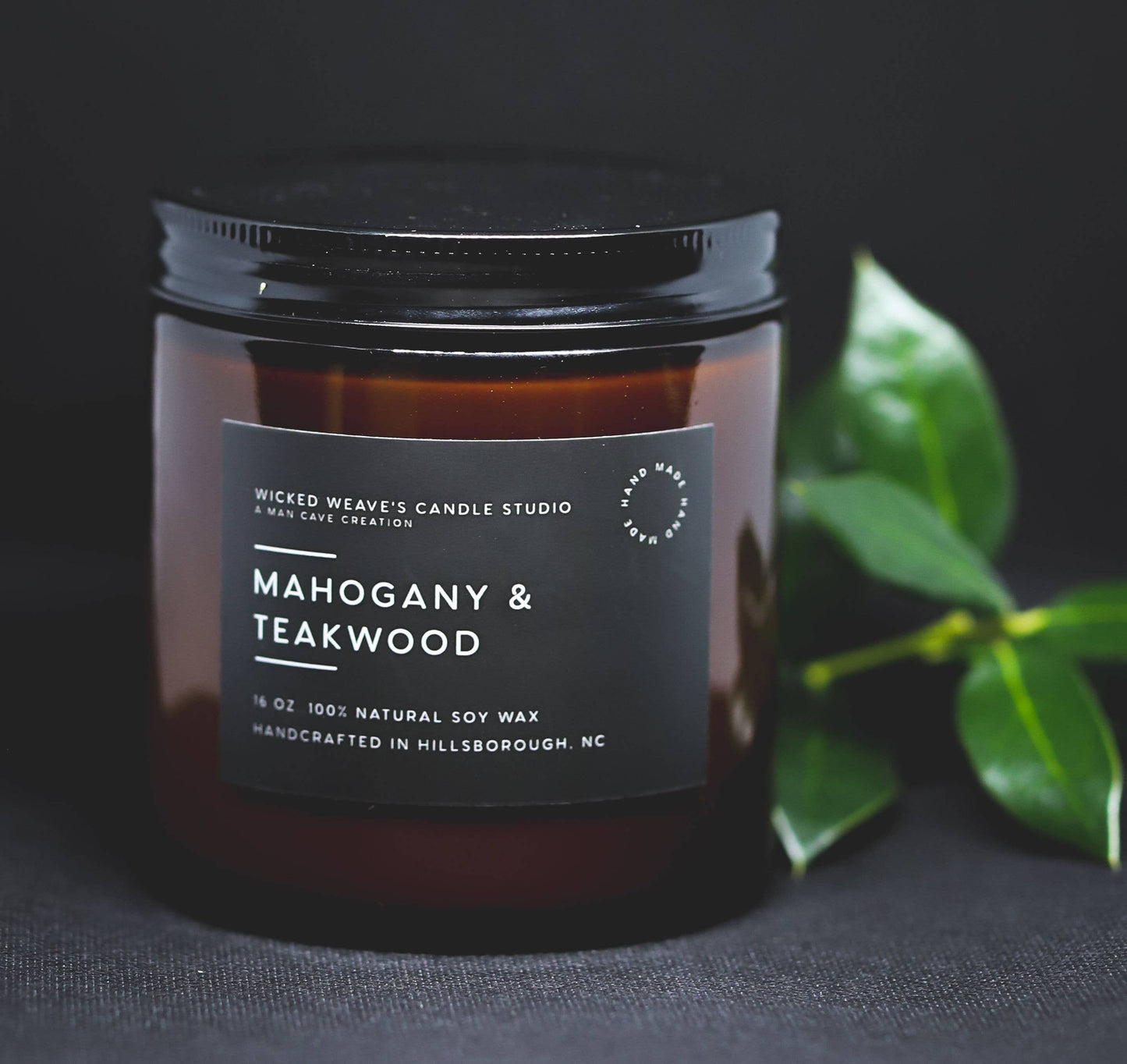Wicked Weave’s Candle Studio Wicked Weave’s Candle Studio - Mahogany Teakwood  Soy Wax Candle (5 Size Options): 2.4 oz Wax Melts