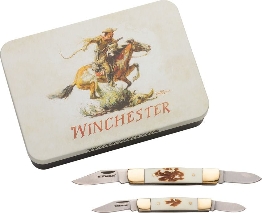 Winchester Pocket Knife Stag Stockman Combo