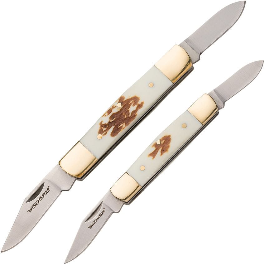 Winchester Pocket Knife Stag Stockman Combo