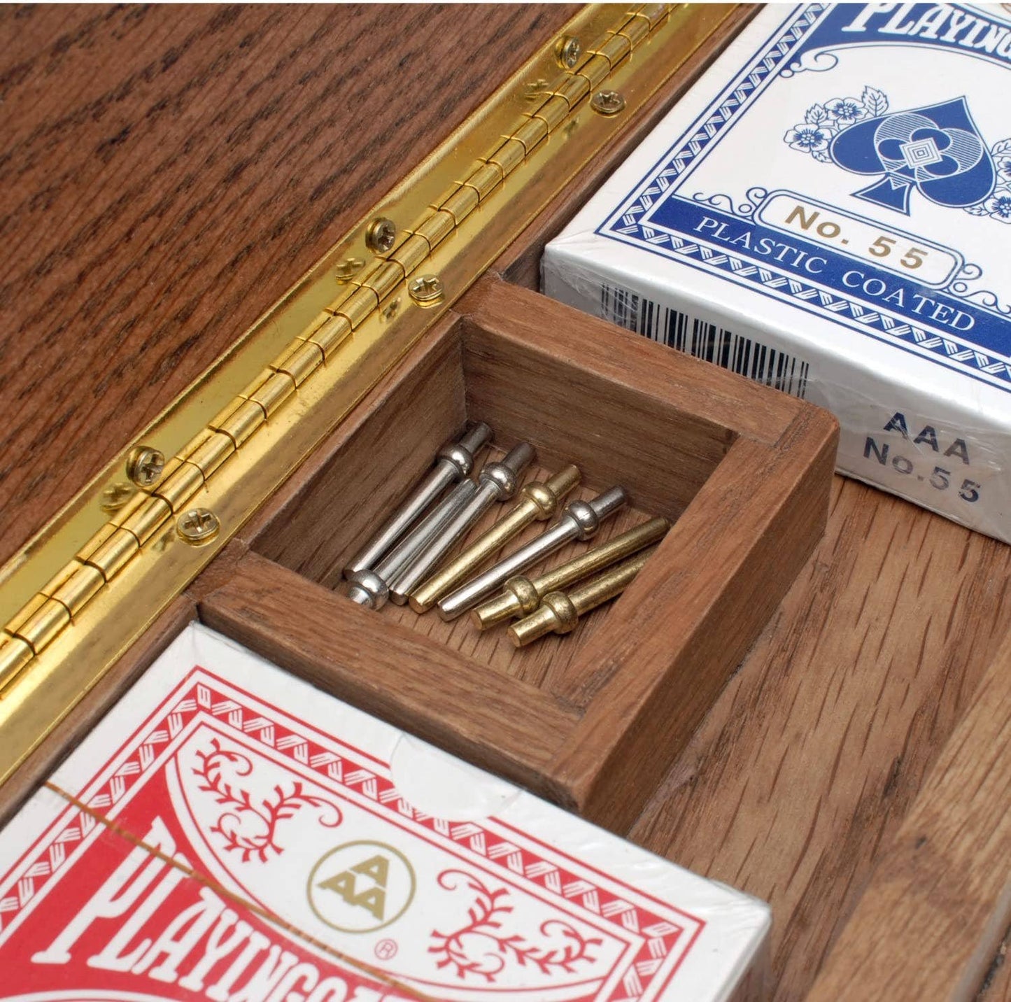 Wood Expressions Wood Expressions - Cribbage Set - Solid Oak Medium Stained Sprint 3 Track