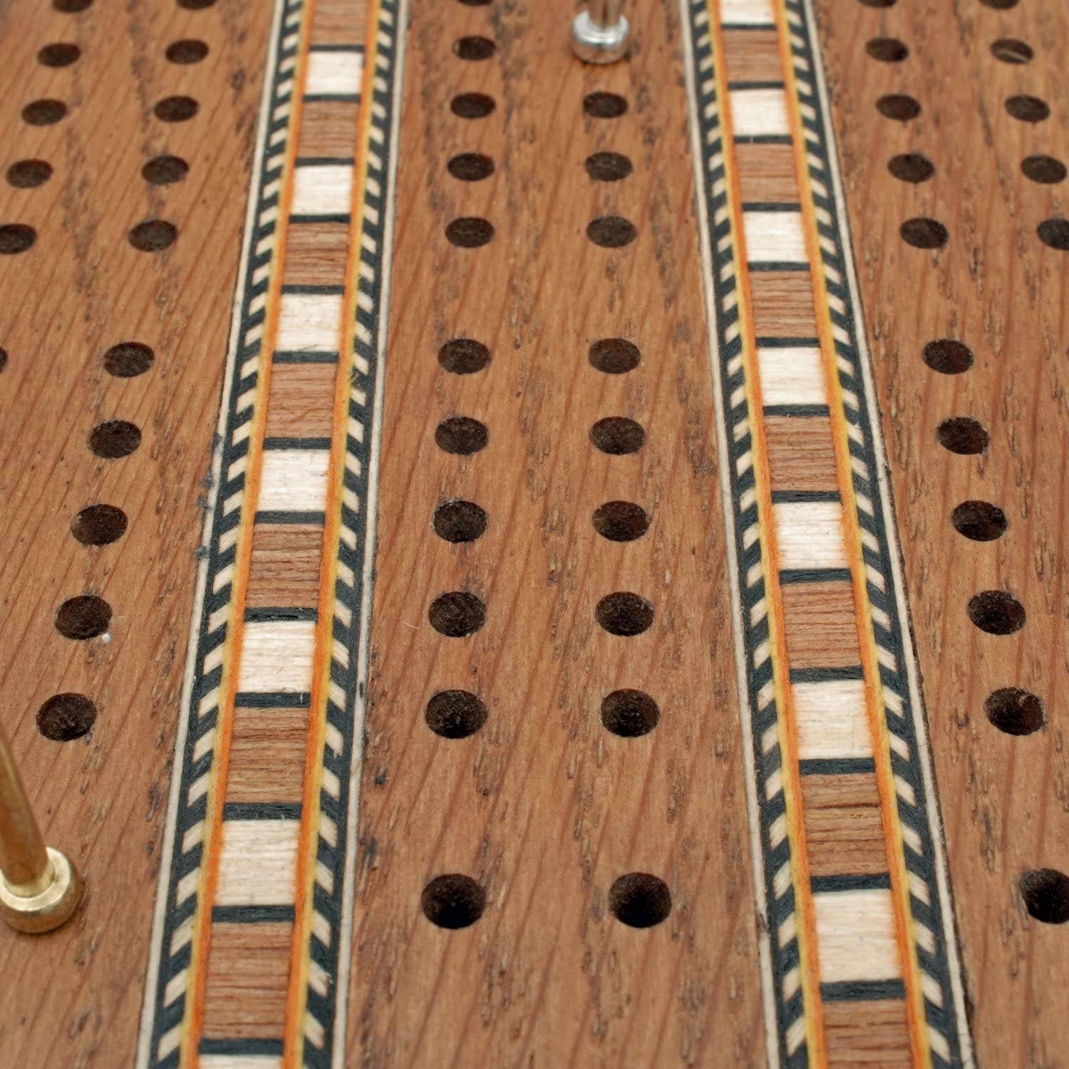 Wood Expressions Wood Expressions - Cribbage Set - Solid Oak Medium Stained Sprint 3 Track