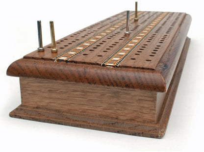 Wood Expressions Wood Expressions - Cribbage Set - Solid Oak Medium Stained Sprint 3 Track