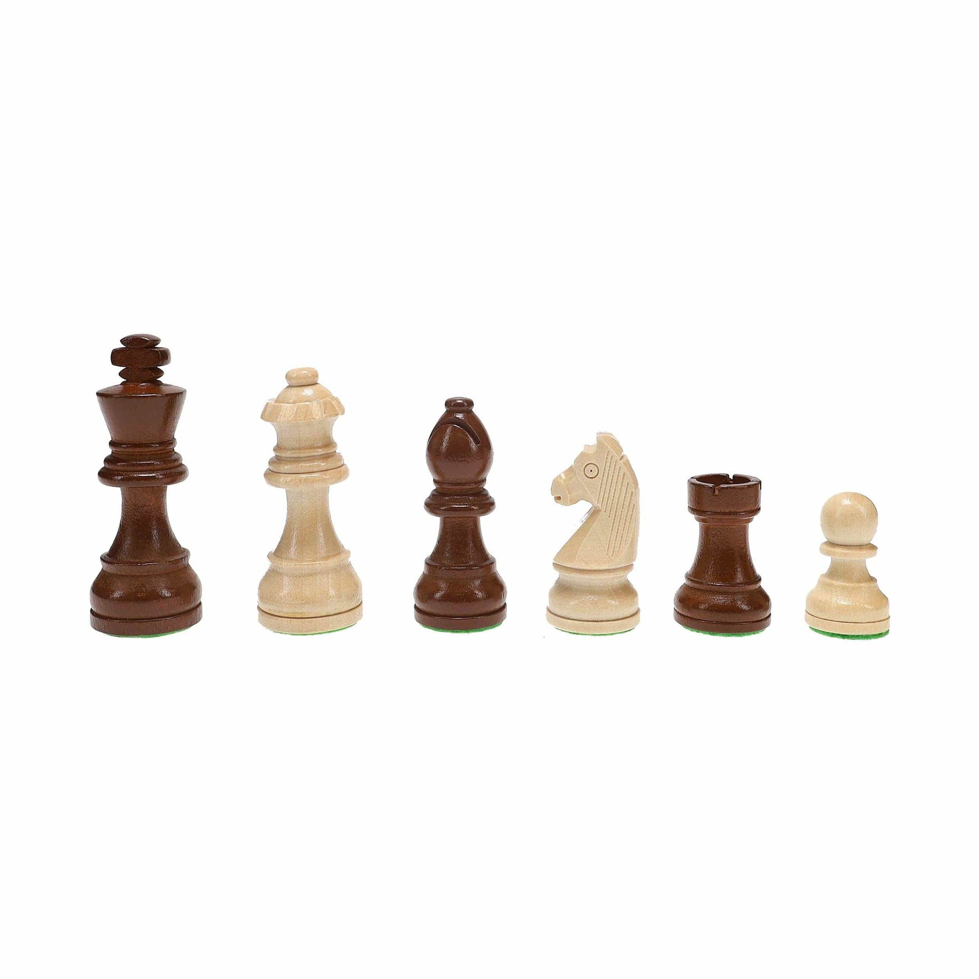 Wood Expressions Wood Expressions - French Staunton Wood Chess & Checkers Set, 15 inch