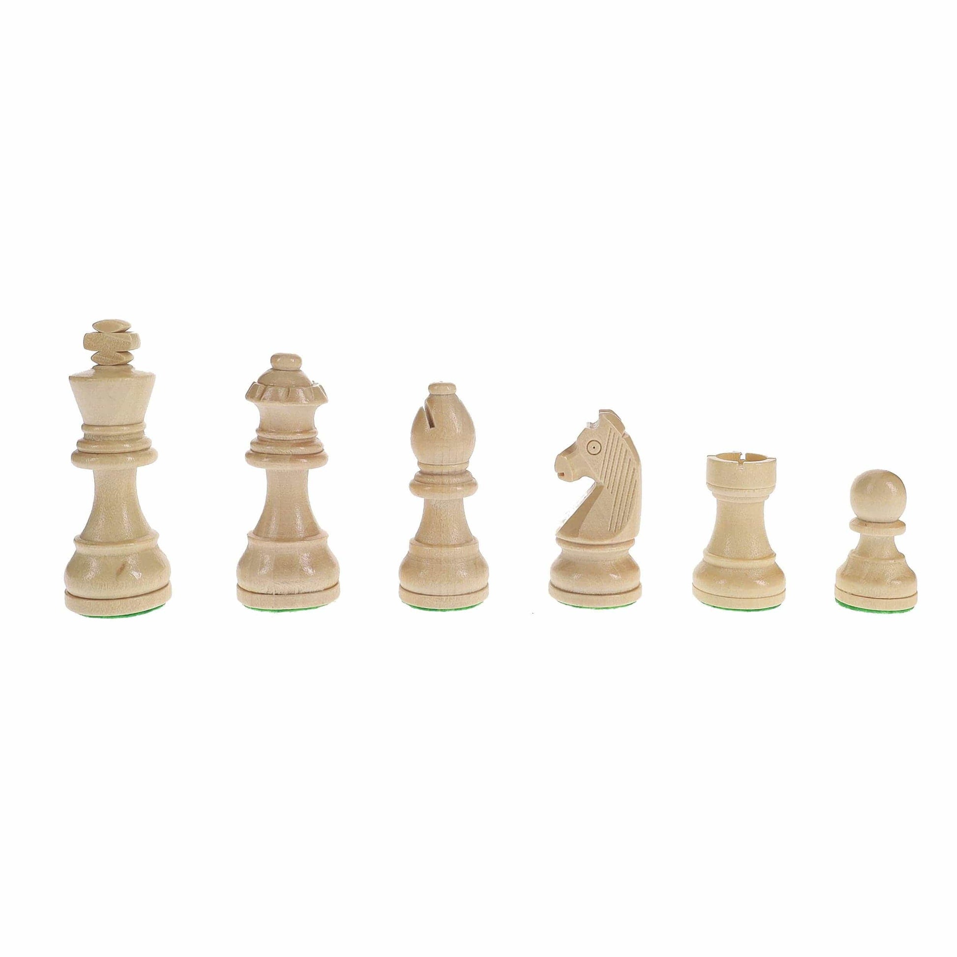 Wood Expressions Wood Expressions - French Staunton Wood Chess & Checkers Set, 15 inch