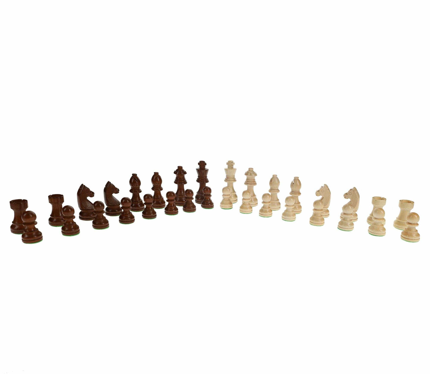 Wood Expressions Wood Expressions - French Staunton Wood Chess & Checkers Set, 15 inch