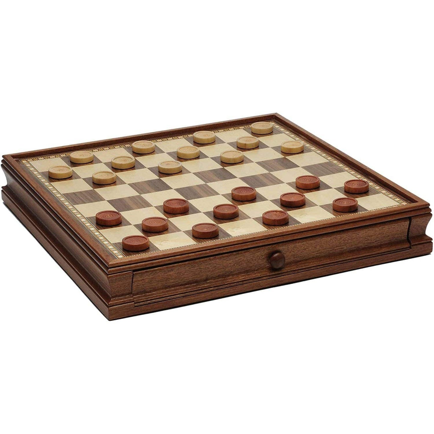 Wood Expressions Wood Expressions - French Staunton Wood Chess & Checkers Set, 15 inch