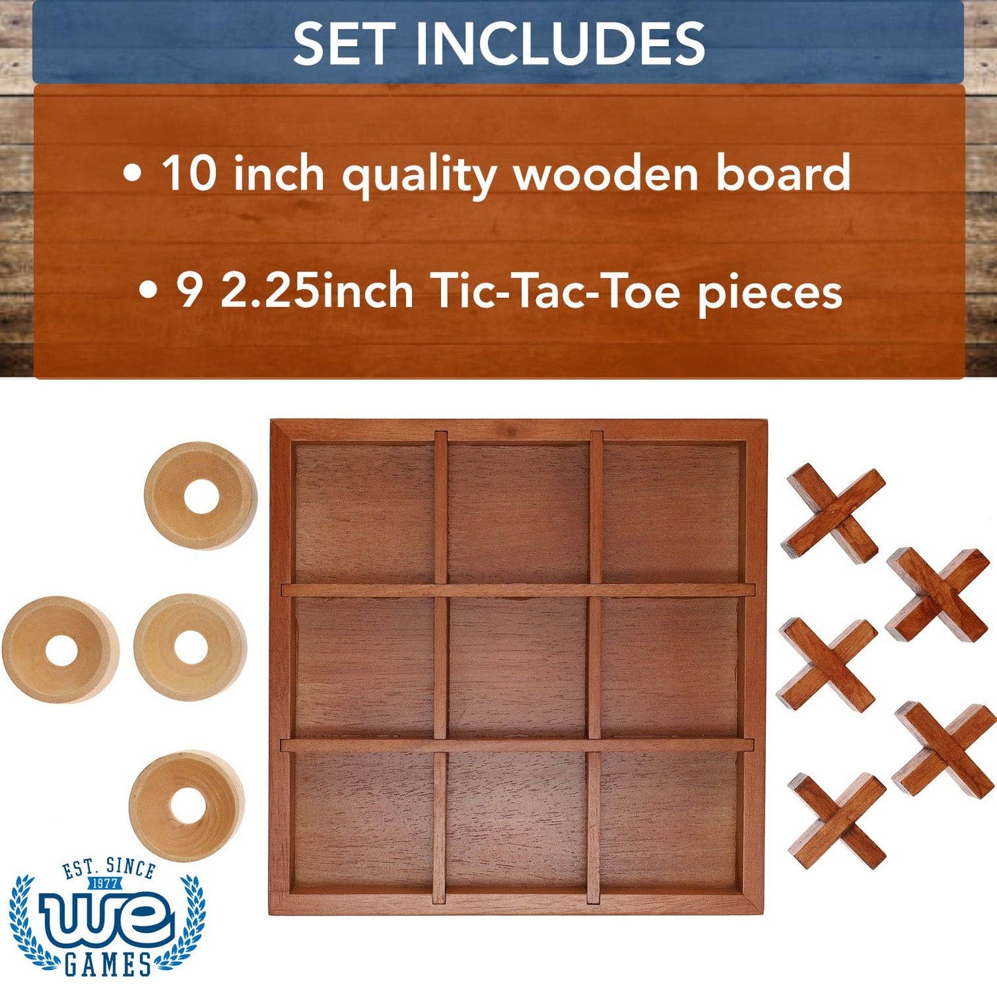 Wood Expressions Wood Expressions - Tic Tac Toe Wooden Board Game