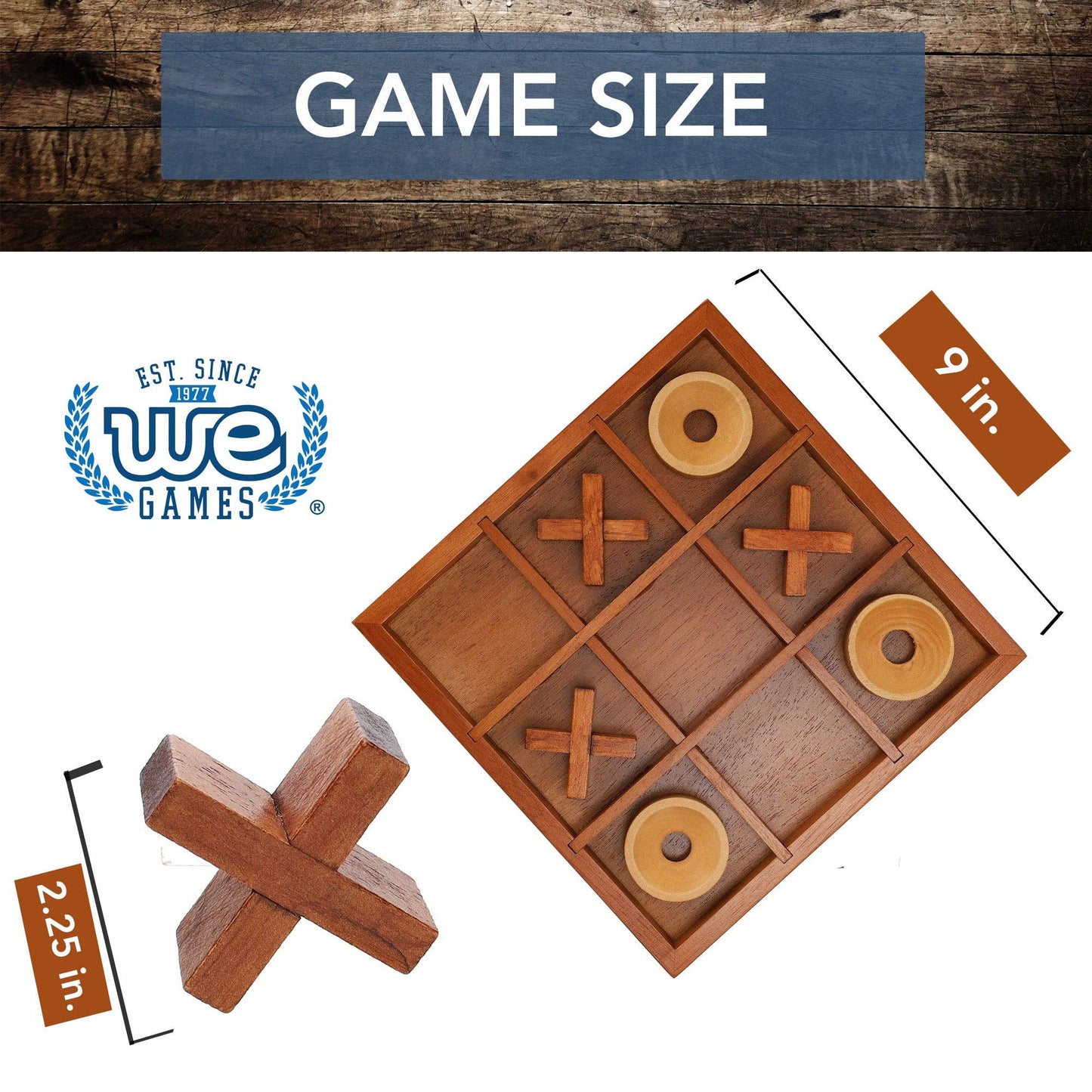 Wood Expressions Wood Expressions - Tic Tac Toe Wooden Board Game