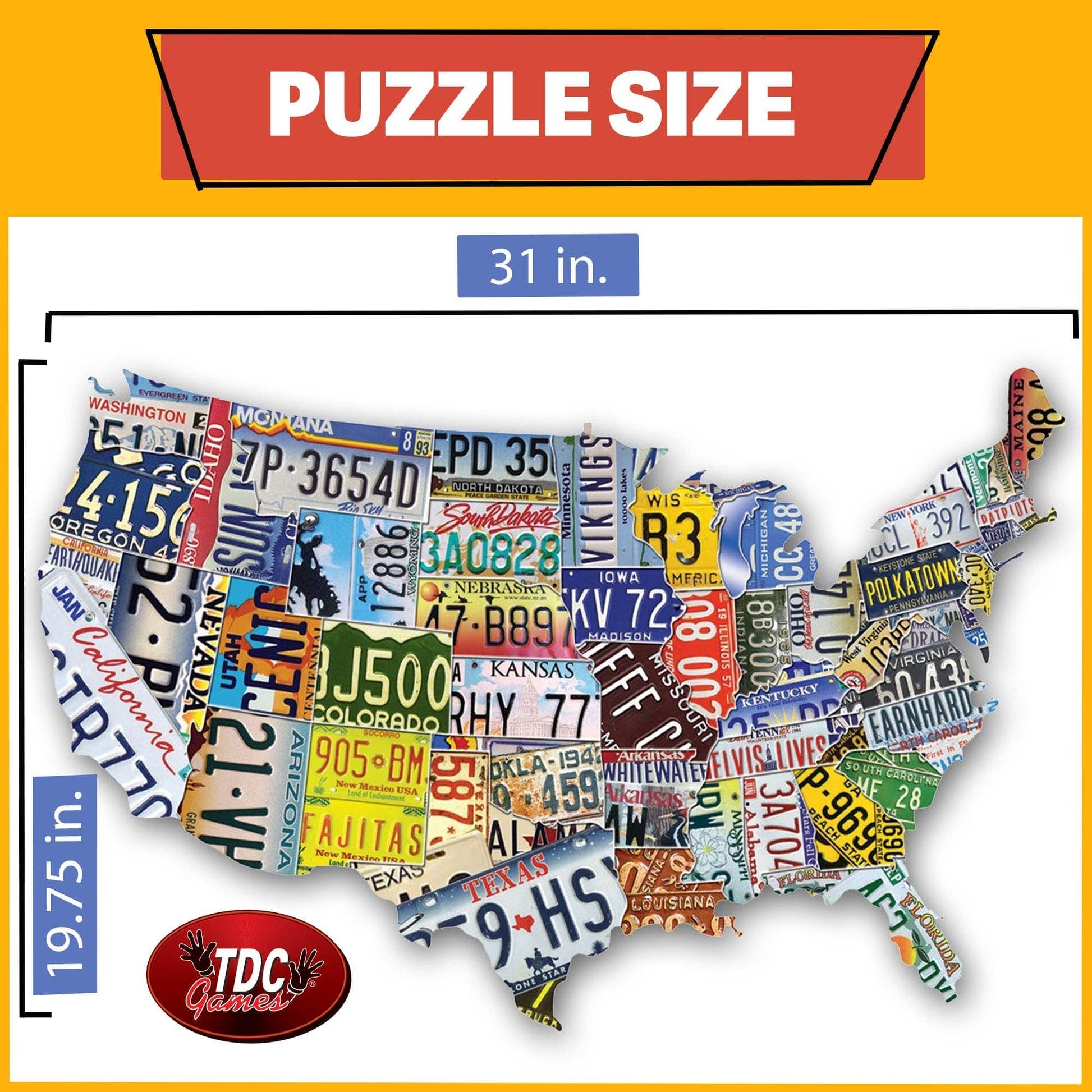 Wood Expressions Wood Expressions - USA License Plates Jigsaw Puzzle