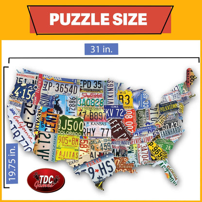 Wood Expressions Wood Expressions - USA License Plates Jigsaw Puzzle