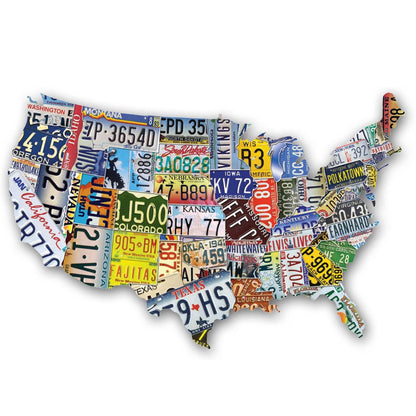 Wood Expressions Wood Expressions - USA License Plates Jigsaw Puzzle