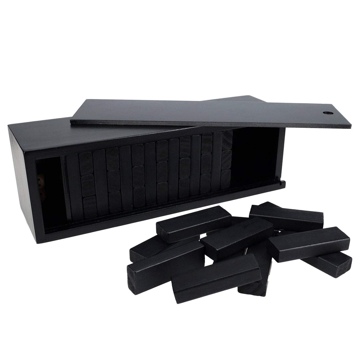 Wood Expressions Wood Expressions - WE Games Black Wooden Blocks Stacking Tower Game, 12 in.: Black