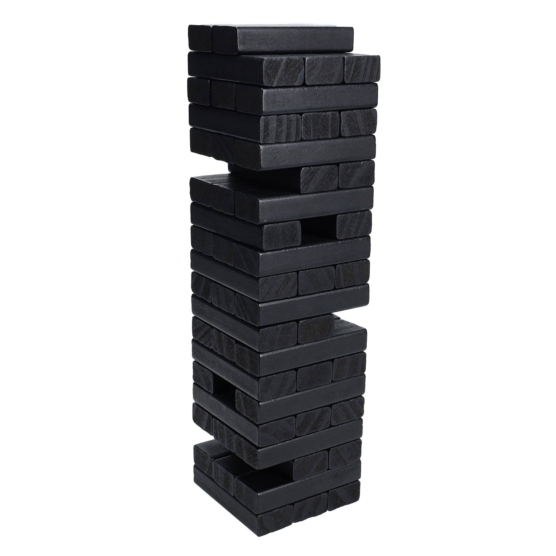 Wood Expressions Wood Expressions - WE Games Black Wooden Blocks Stacking Tower Game, 12 in.: Black