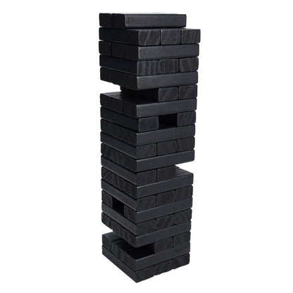 Wood Expressions Wood Expressions - WE Games Black Wooden Blocks Stacking Tower Game, 12 in.: Black