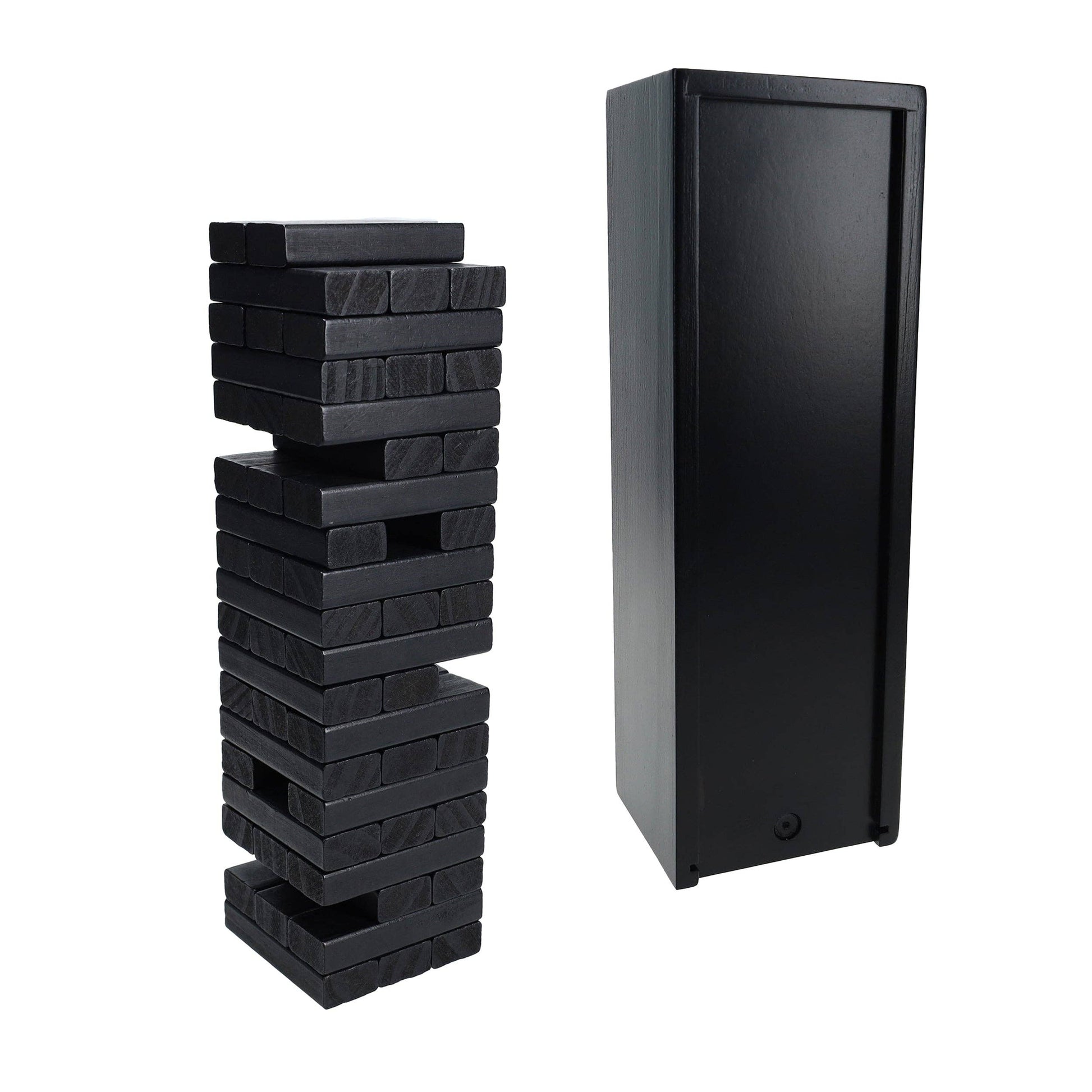 Wood Expressions Wood Expressions - WE Games Black Wooden Blocks Stacking Tower Game, 12 in.: Black