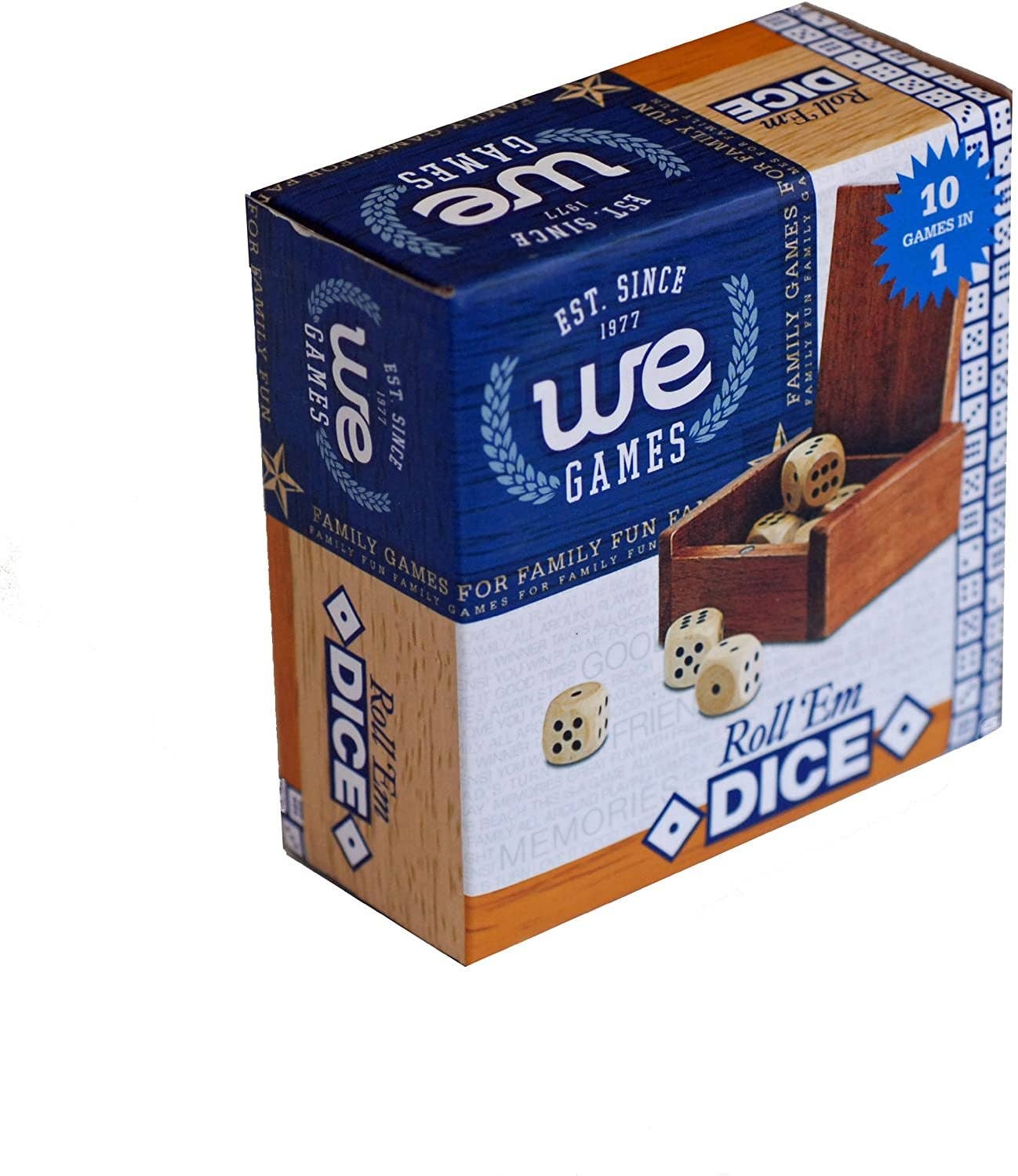 Wood Expressions Wood Expressions - Wooden Dice Box and 8 Wooden Dice