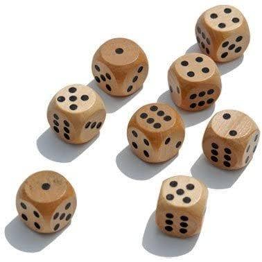 Wood Expressions Wood Expressions - Wooden Dice Box and 8 Wooden Dice