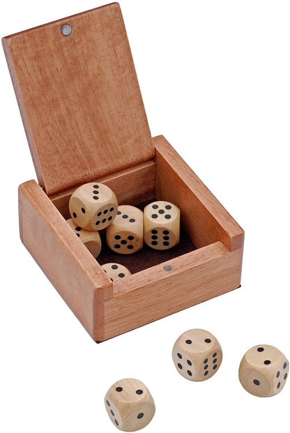 Wood Expressions Wood Expressions - Wooden Dice Box and 8 Wooden Dice