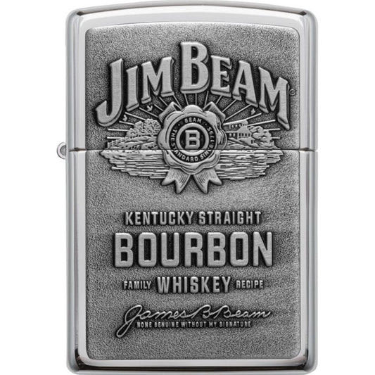 Zippo Lighter Jim Beam Pewter Emblem Zippo