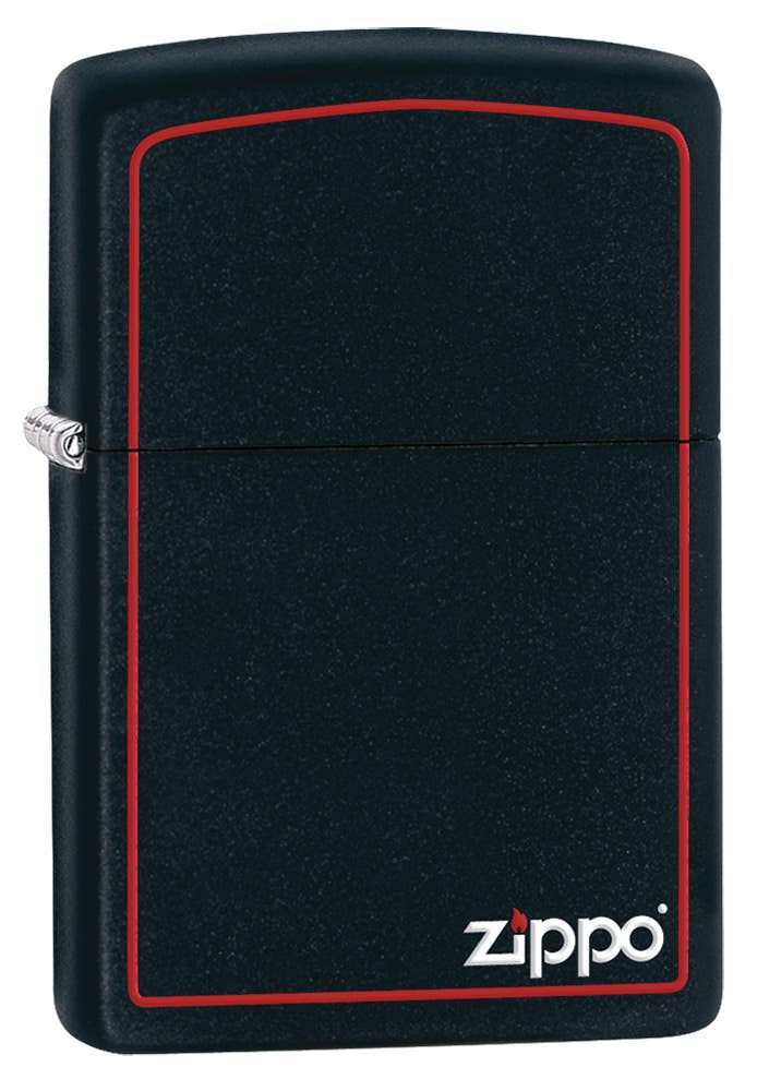 Zippo Lighter Reg Black W/Zippo-Border