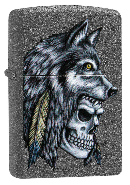 Zippo Manufacturing Company Zippo Manufacturing Company - 211 Wolf Skull Feather Design