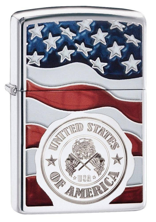 Zippo Manufacturing Company Zippo Manufacturing Company - 250 American Stamp on Flag