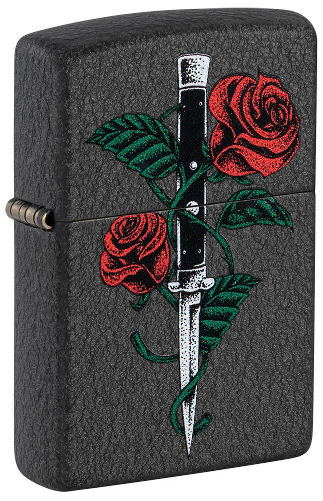 Zippo Zippo - Rose Dagger Tattoo Design