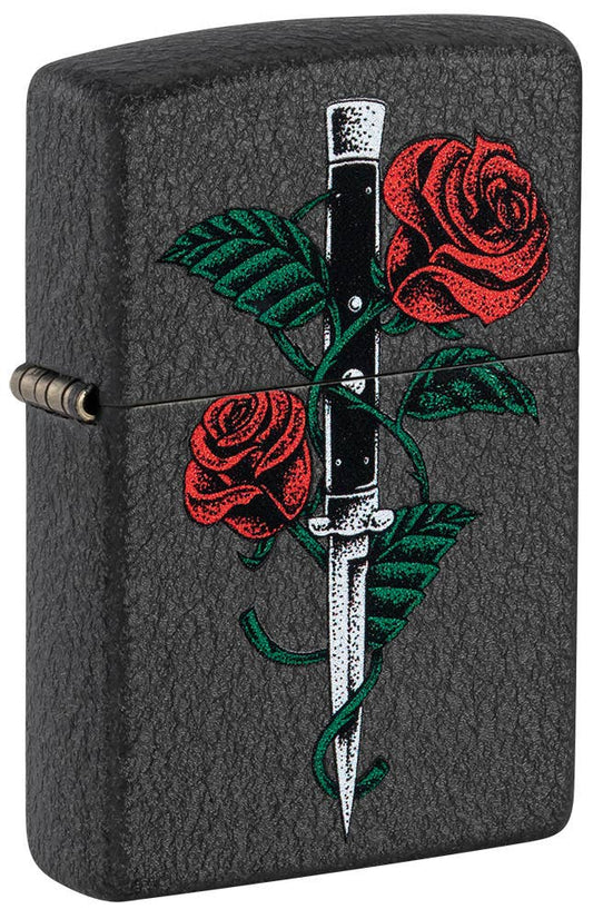 Zippo Zippo - Rose Dagger Tattoo Design