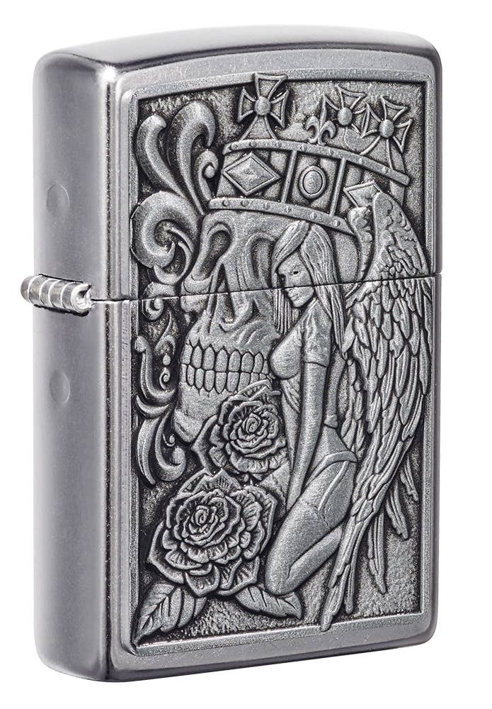 Zippo Zippo - Skull and Angel Emblem Design