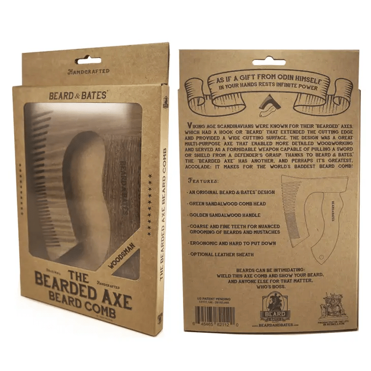 Beard & Bates THE BEARDED AXE BEARD COMB - WOODSMAN