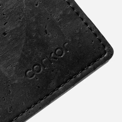 Corkor RFID Wallet Black BLACK - RFID Blocking - Cork Wallet With Coin Pocket - (Vegan)