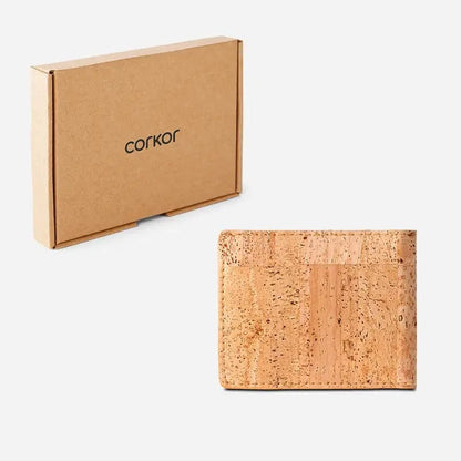 Corkor RFID Wallet Light Brown Light Brown -  RFID Blocking - Cork Wallet With Coin Pocket (Vegan)